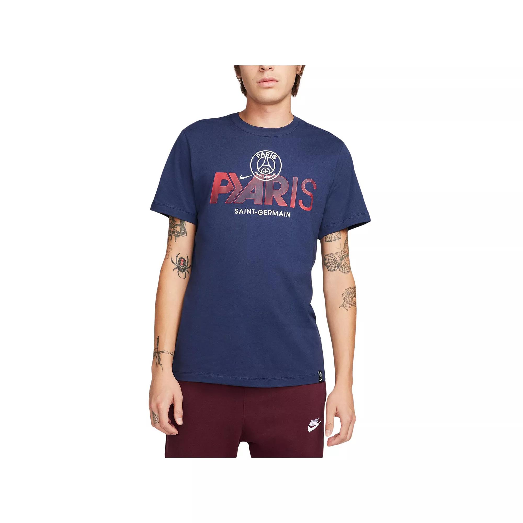 Men's Nike Navy Paris Saint-Germain Mercurial Sleeve T-Shirt, Size: Medium, Psg Blue Product Image