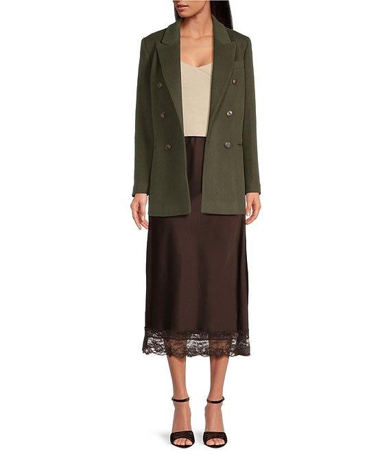 Gianni Bini x Lilly Sisto Peanut Wool Blend Boucle Sweetheart Neck Sleeveless Strap Tank Blouse Product Image