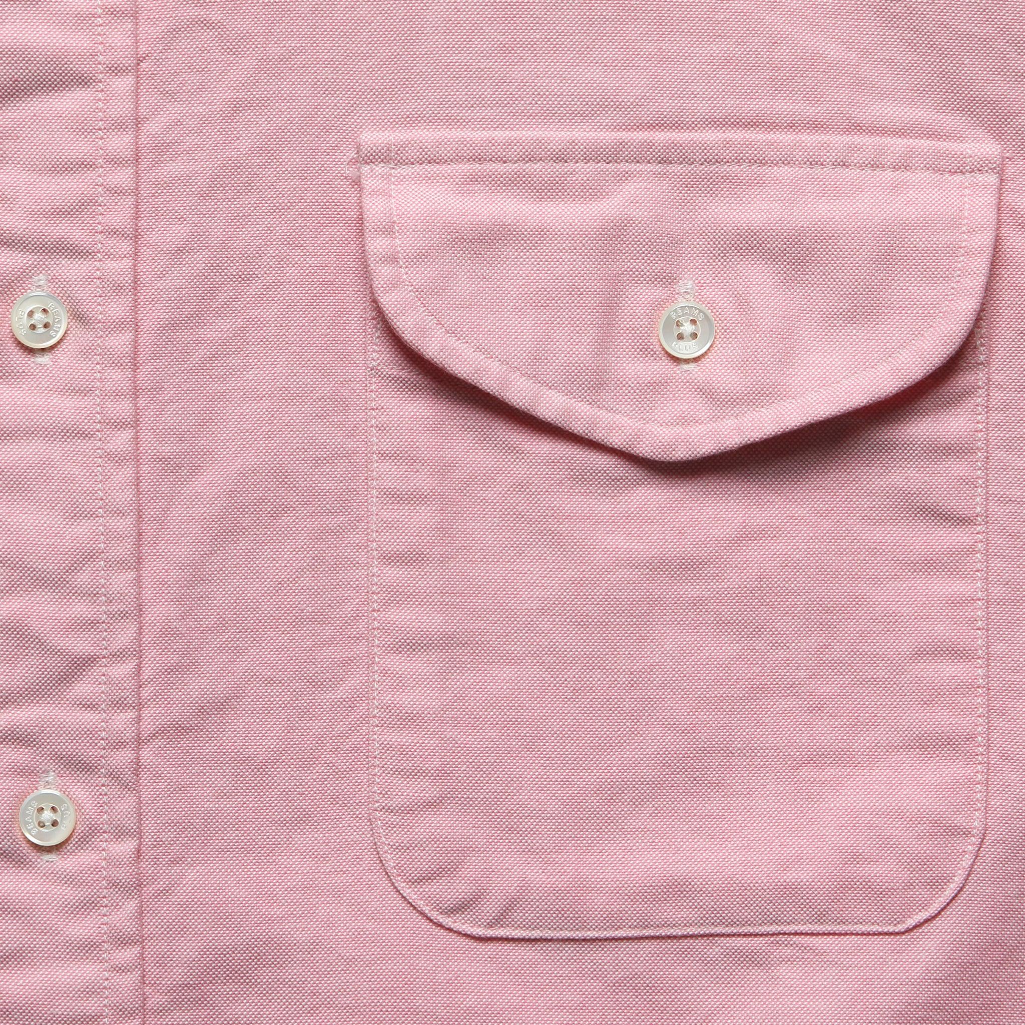 Short Sleeve Oxford Shirt - Pink Product Image