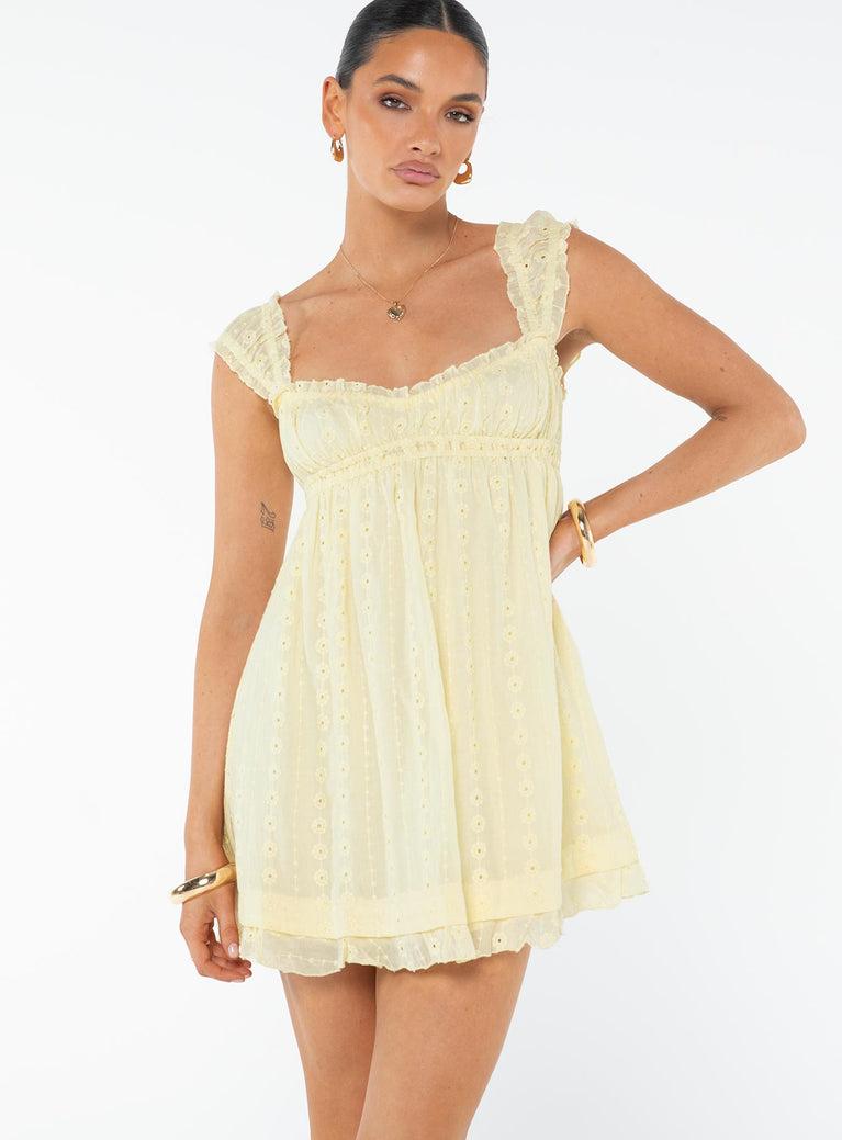 Carlita Mini Dress Yellow Product Image