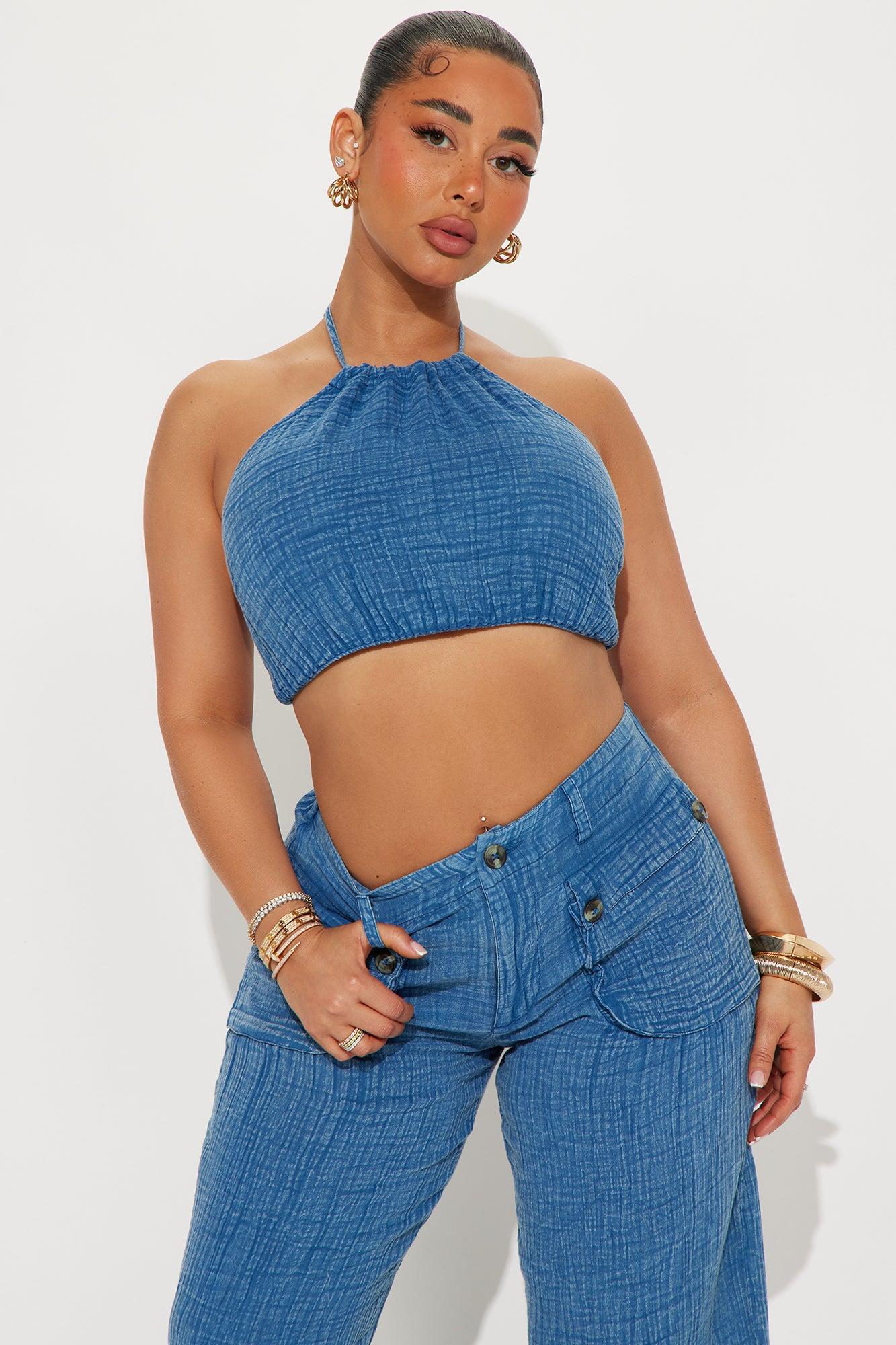 Saltwater Cargo Pant Set - Denim Product Image