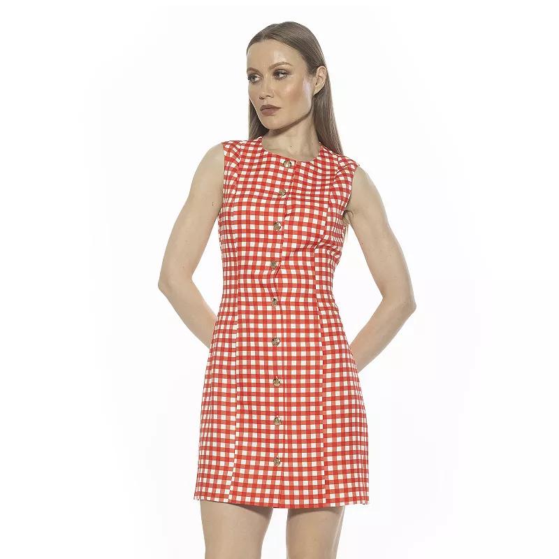 Women's ALEXIA ADMOR Bridgette Sleeveless Button Down Vest Dress,  Product Image