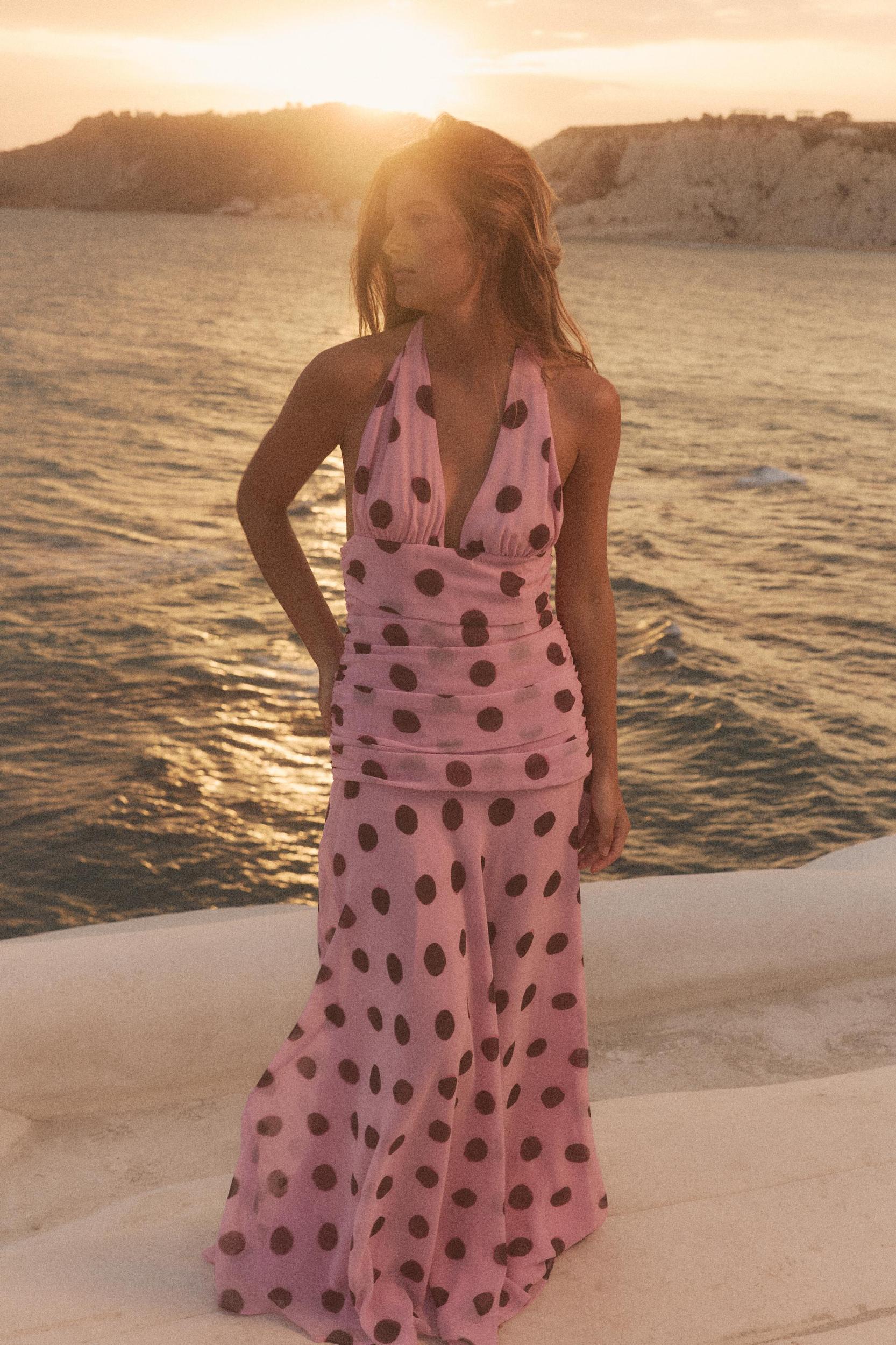 POLKA DOT MAXI DRESS Product Image