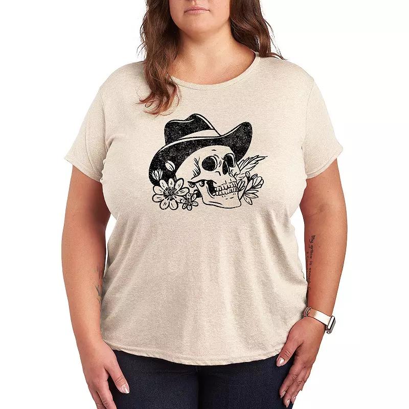 Plus Cowboy Skull Graphic Tee, Women's,  Product Image