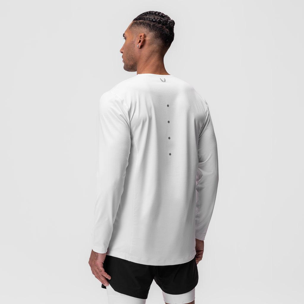 0907. AeroSilver® Training Long Sleeve - White "Space Bracket" Product Image