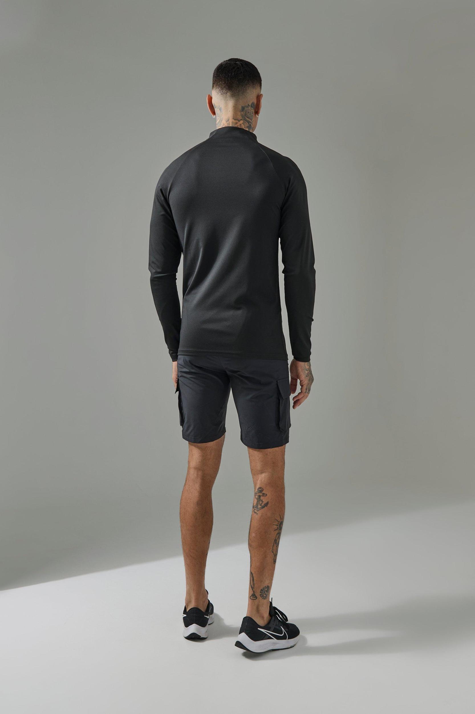 Tall Man Active Training Dept Muscle Fit 1/4 Zip | boohooMAN USA Product Image