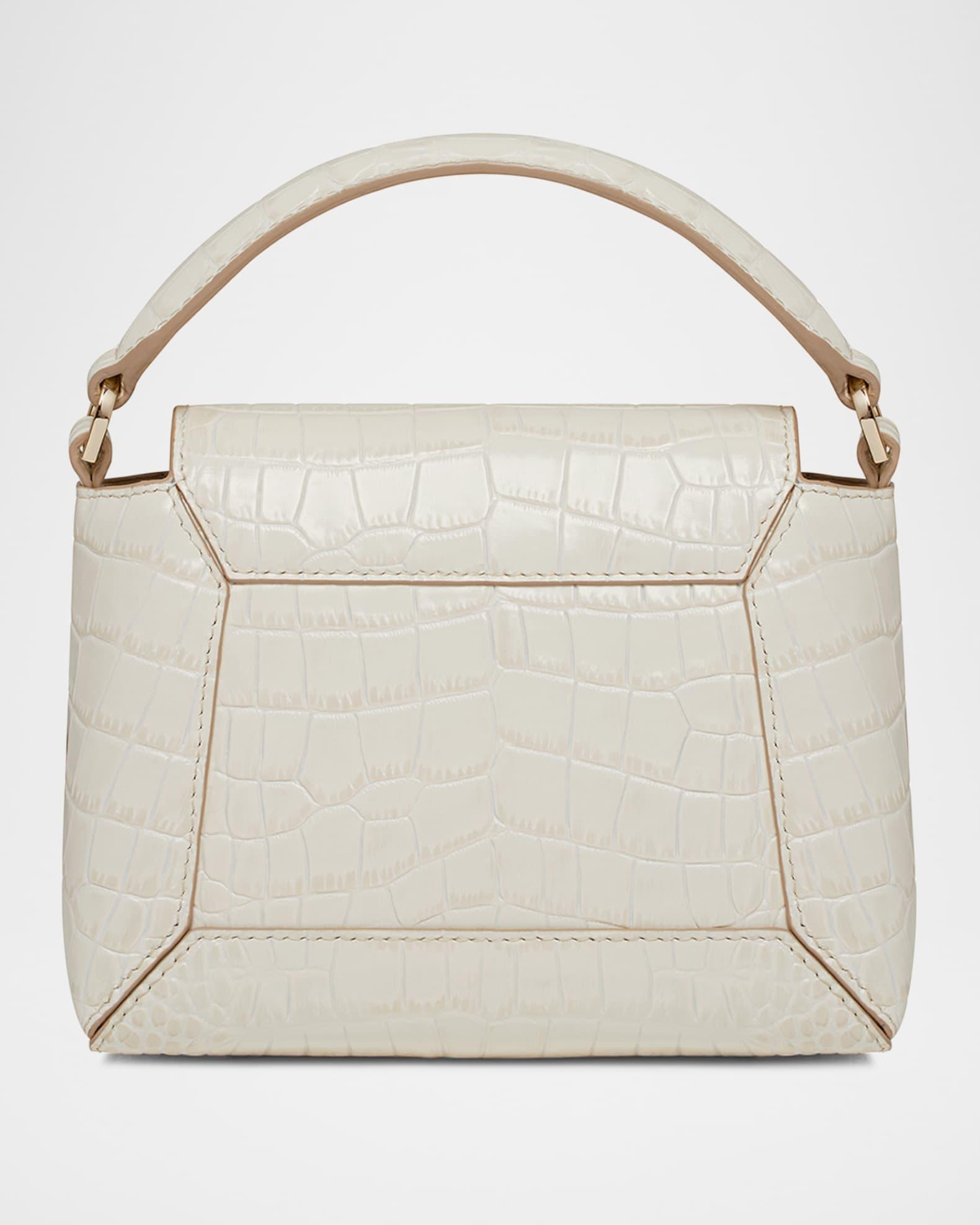 Mosaic Nano Croc Leather Top-Handle Bag Product Image