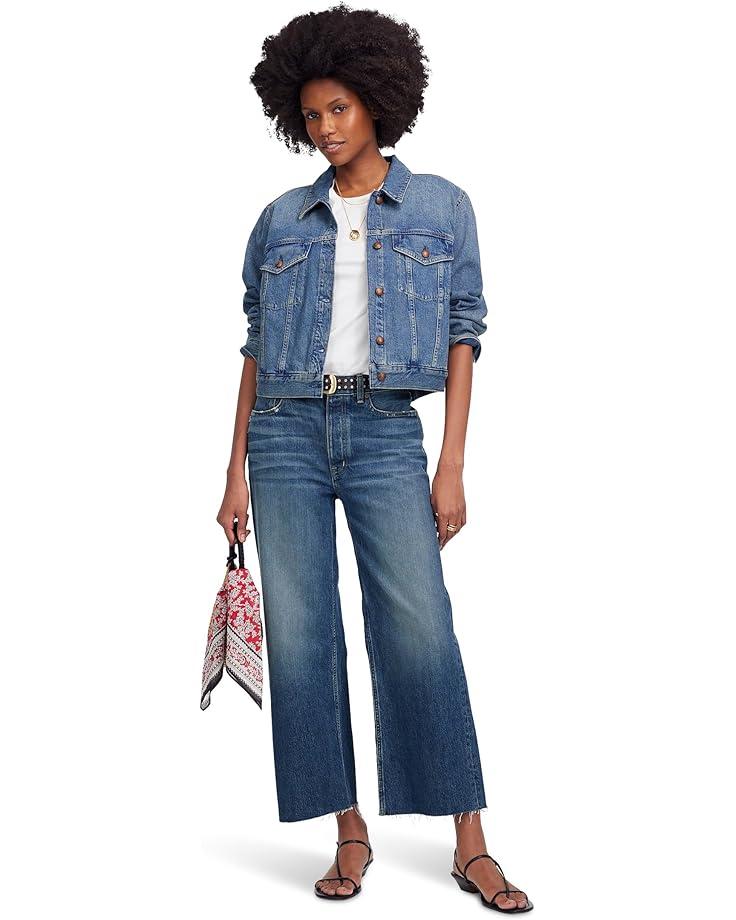 Low Slung Baggy Crop in Pure White Product Image