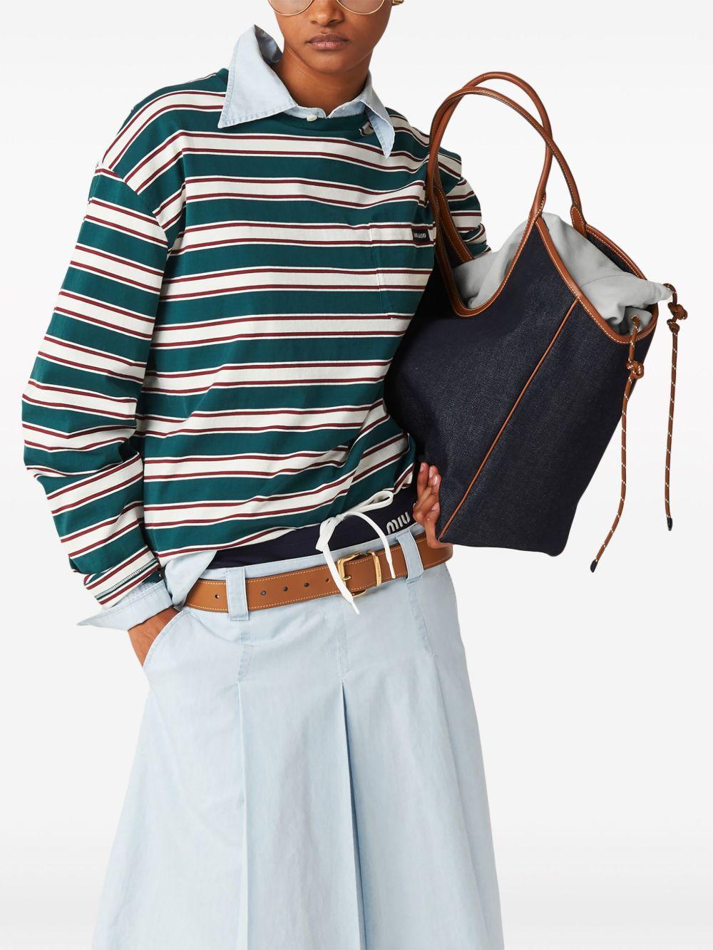 striped cotton T-shirt Product Image