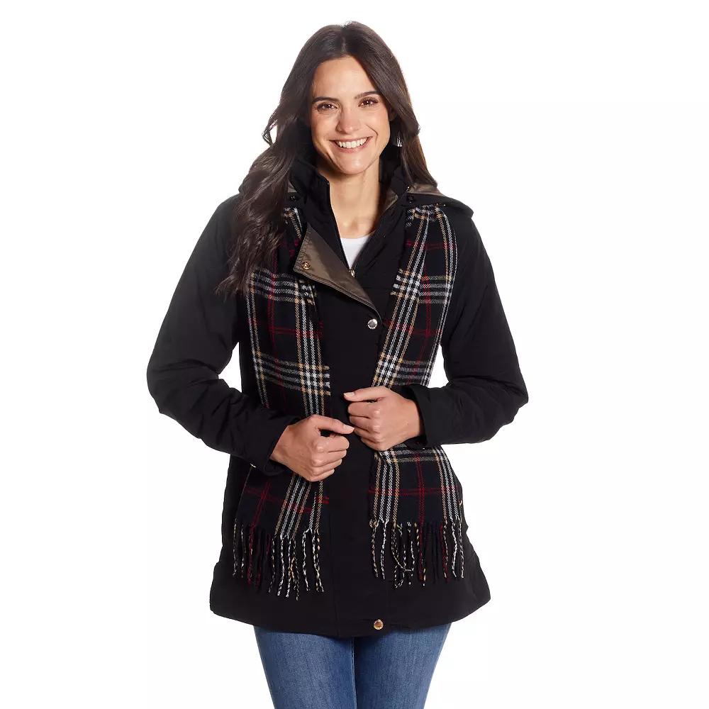 Women's Gallery Hooded Heavyweight Stadium Jacket, Size: Small, Merlot Product Image