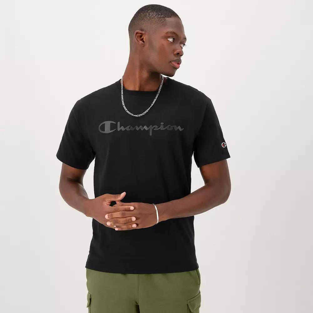 Men's Champion® Logo Tee, Size: Large, Black Product Image