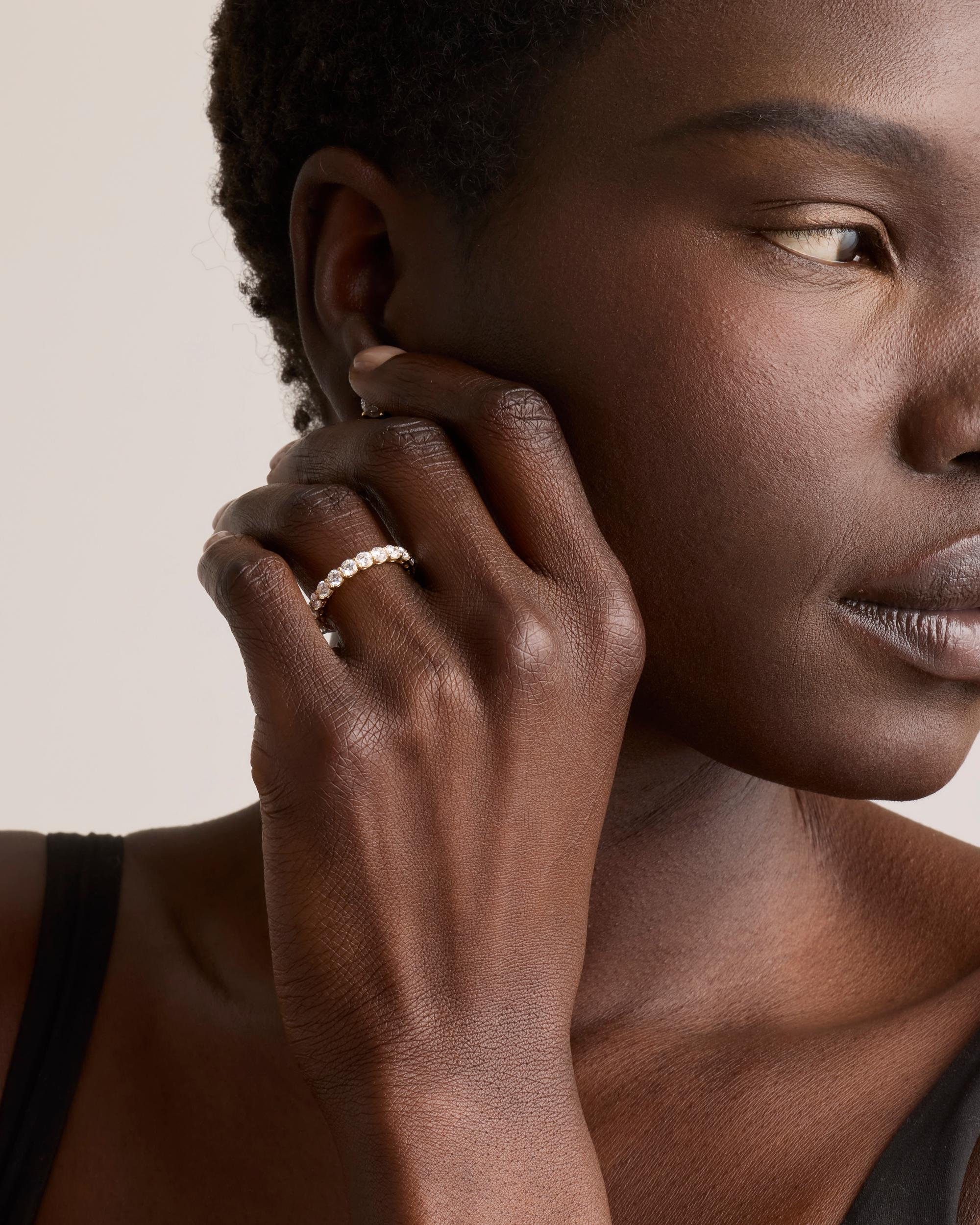 Quince | Women's Lab Grown Diamond Round Eternity Band Rings Product Image