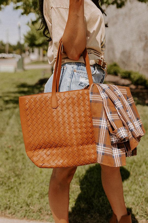 Boston Market Faux Leather Tote In Maple Product Image