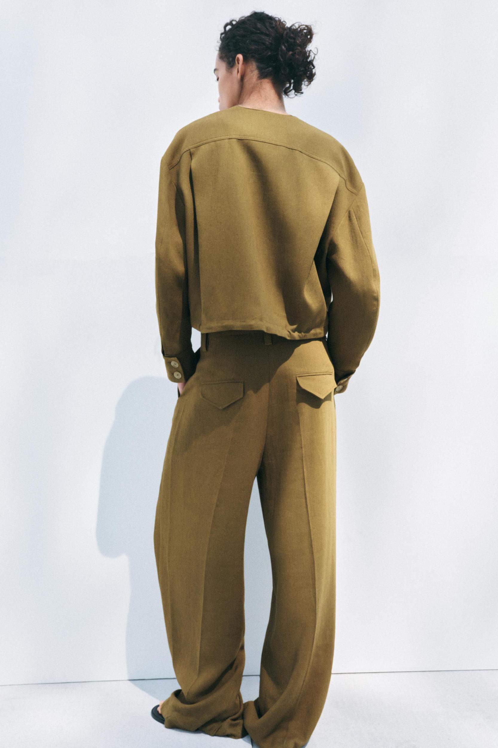 LINEN BLEND BOMBER JACKET ZW COLLECTION Product Image