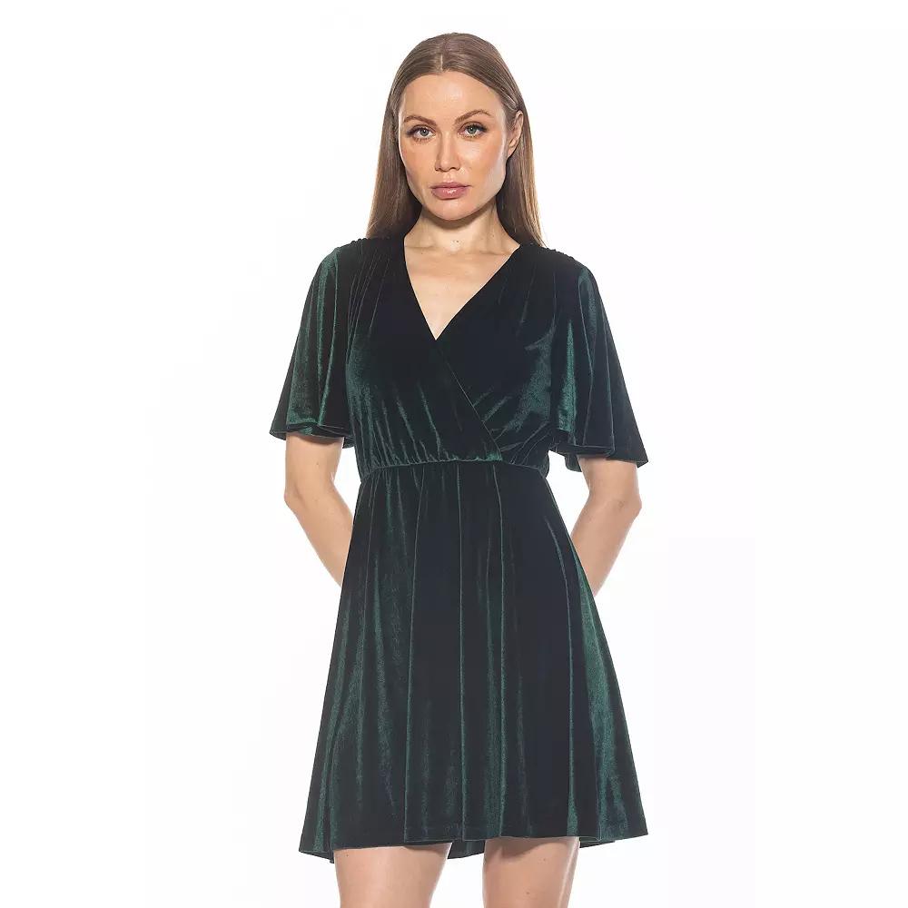 Women's ALEXIA ADMOR Oakless Flutter Sleeve Fit & Flare Dress,  Product Image