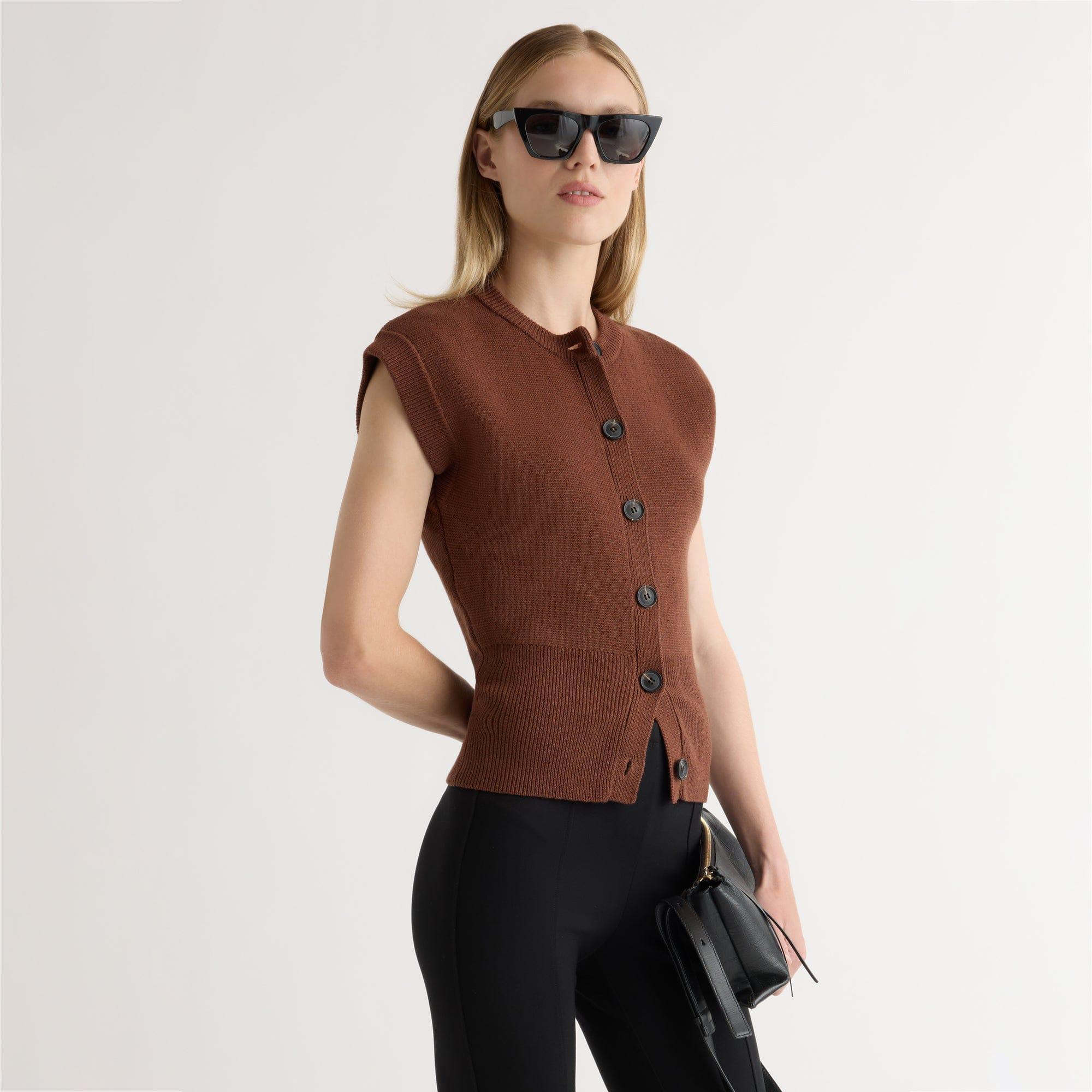 Solea Button Knit Vest Product Image