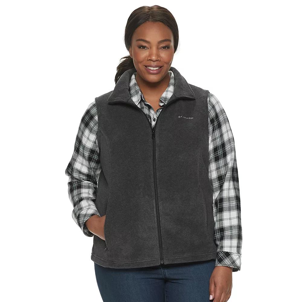 Plus Size Columbia Benton Springs Fleece Vest, Women's, Size: 3XL, Grey Heather Product Image