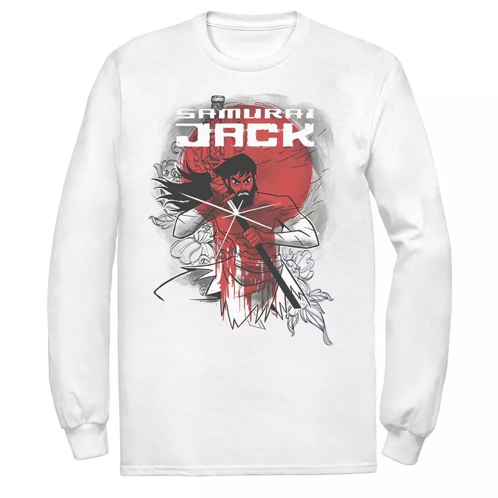 Men's Cartoon Network Samurai Jack Wounded Warrior Fights Again Long Sleeve Tee,  Product Image