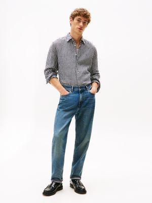 Regular Fit Gingham Linen Shirt Product Image