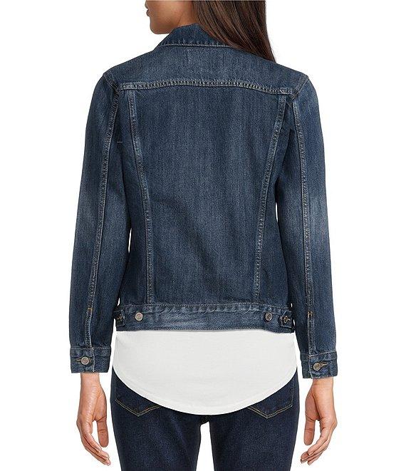 Lucky Brand Tomboy Trucker Long Sleeve Point Collar Denim Jacket Product Image