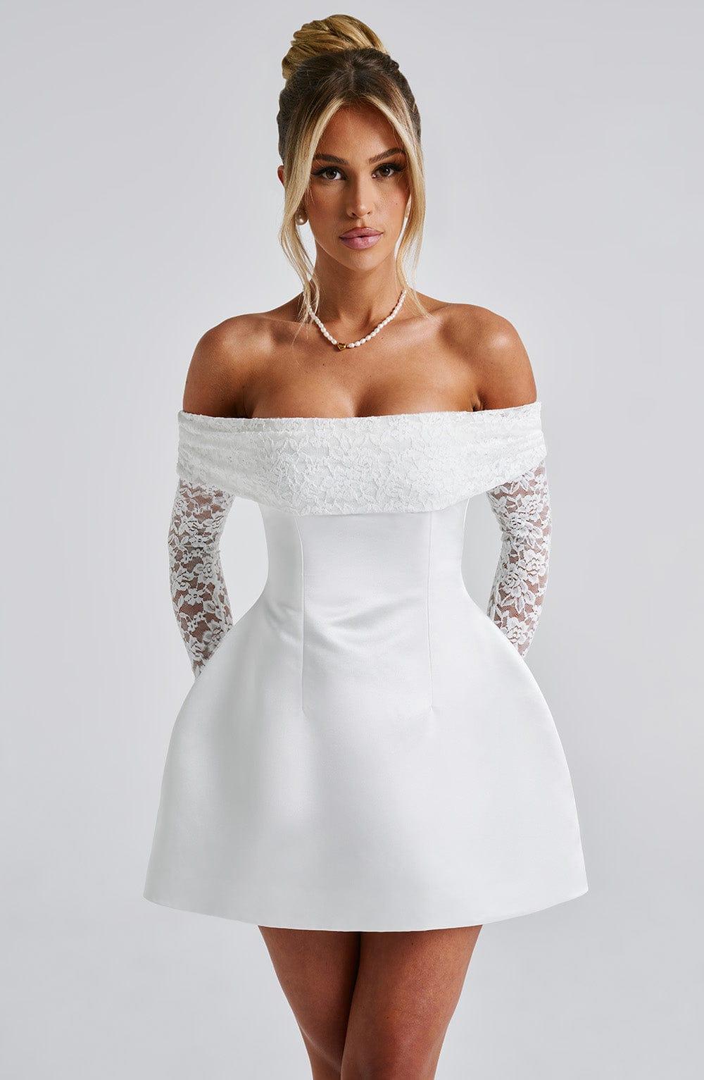 Georgianna Mini Dress - Ivory Product Image