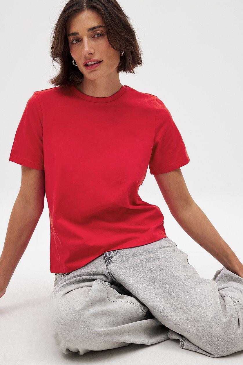 Round Neck Cotton T-Shirt Product Image