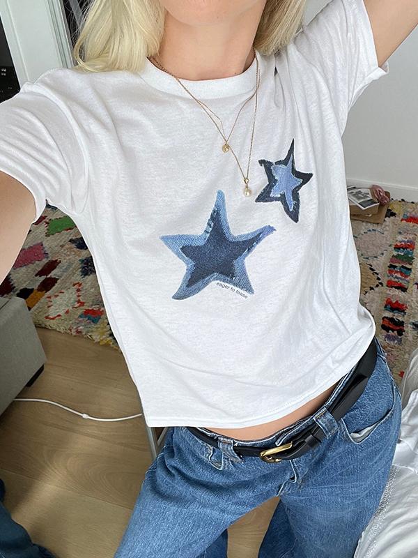 Star Print Short Sleeve Tee Product Image