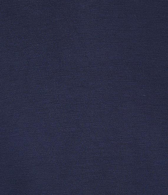 Copper Key V-Neck Varsity Inspired Contrast Trim Long Sleeve Top Product Image