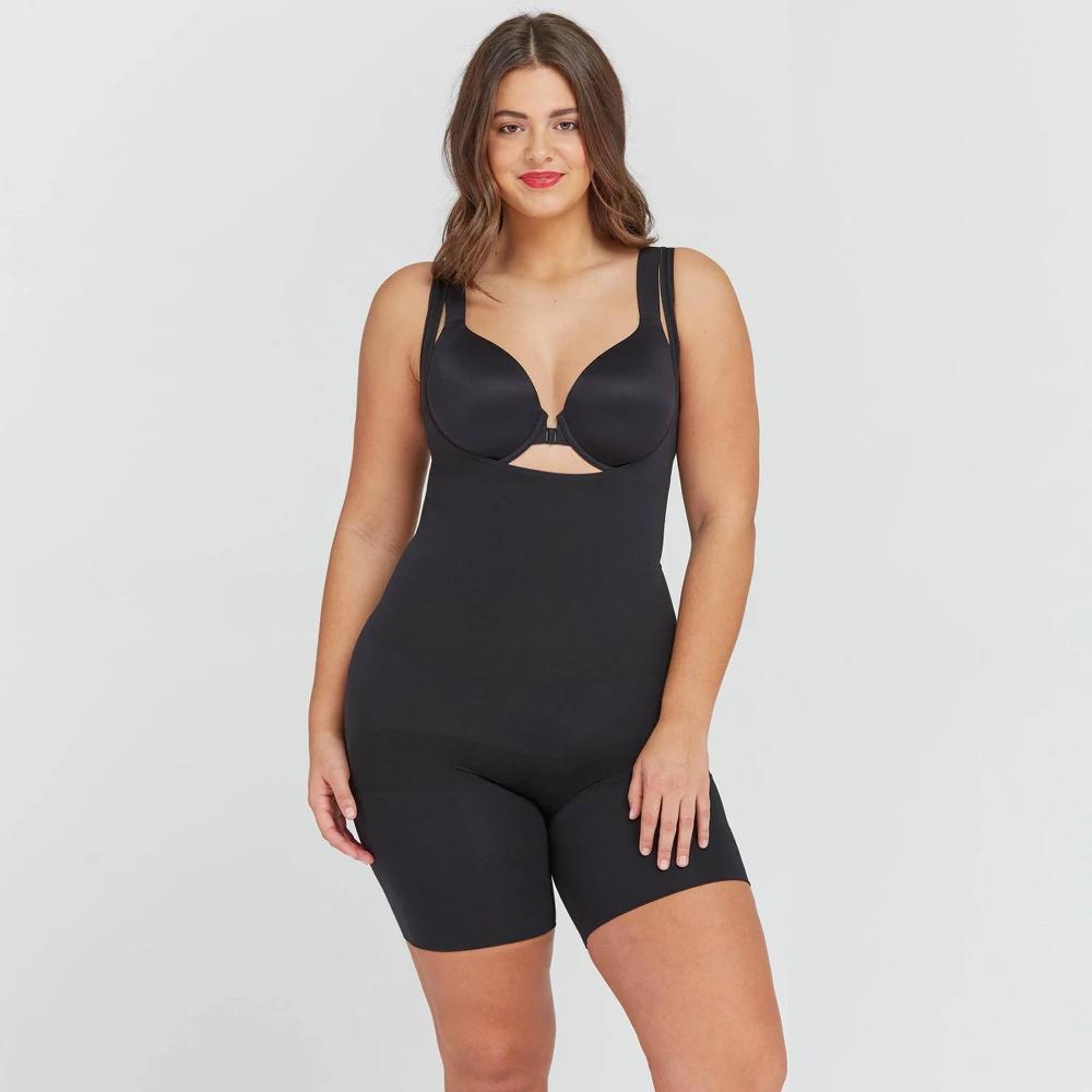 ASSETS by SPANX Women's Remarkable Results All-In-One Body Slimmer - Black 2X: Maximum Control, Adjustable Strap, Tummy & Back Slimming Product Image