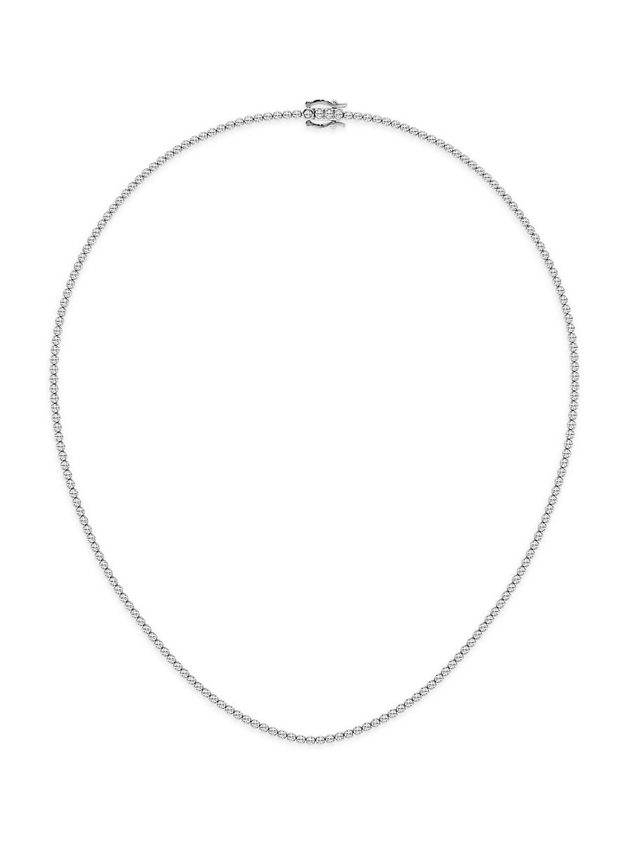 Womens 14K White Gold & Lab-Grown Diamond Tennis Necklace/5.00-20.00 TCW Product Image