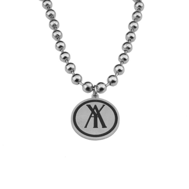 Disc Pendant Bead Chain Necklace Product Image