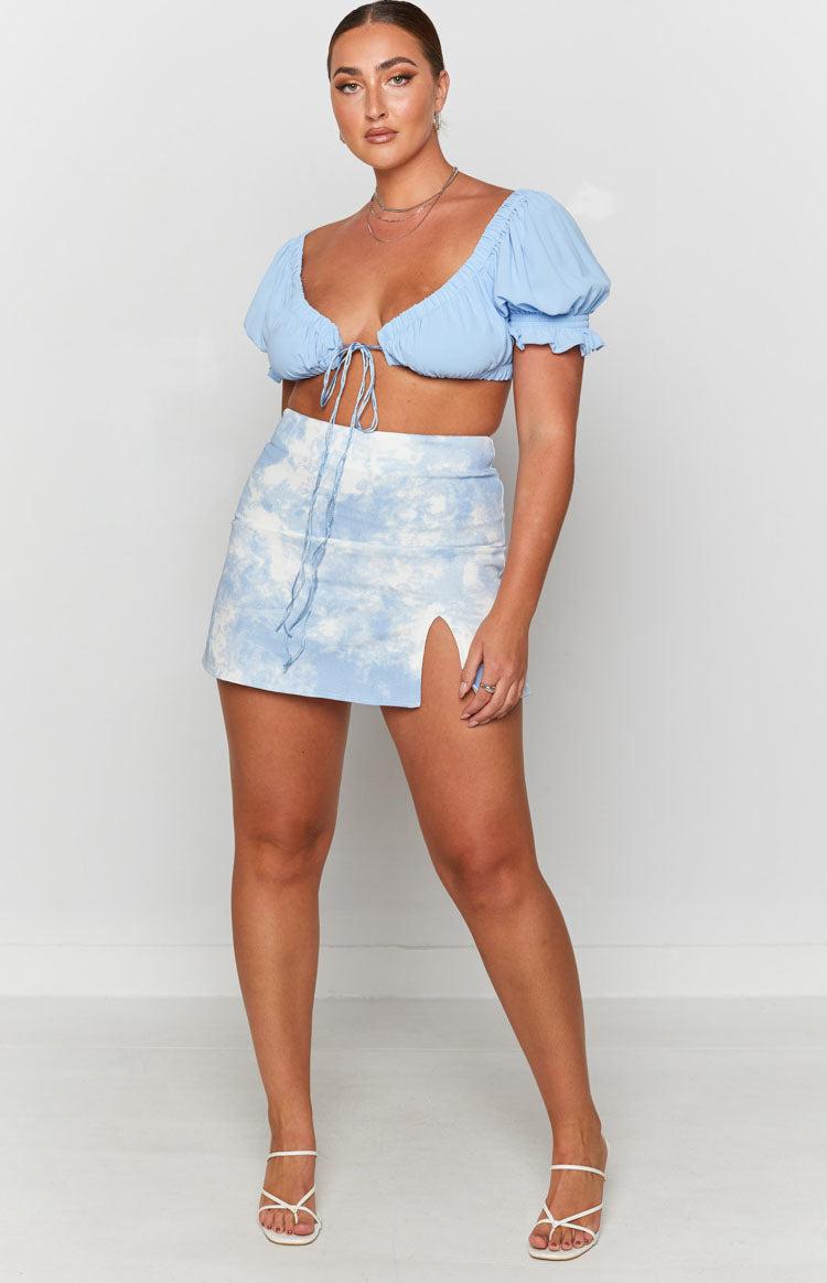 Alannah Crop Top Pastel Blue Baby Product Image