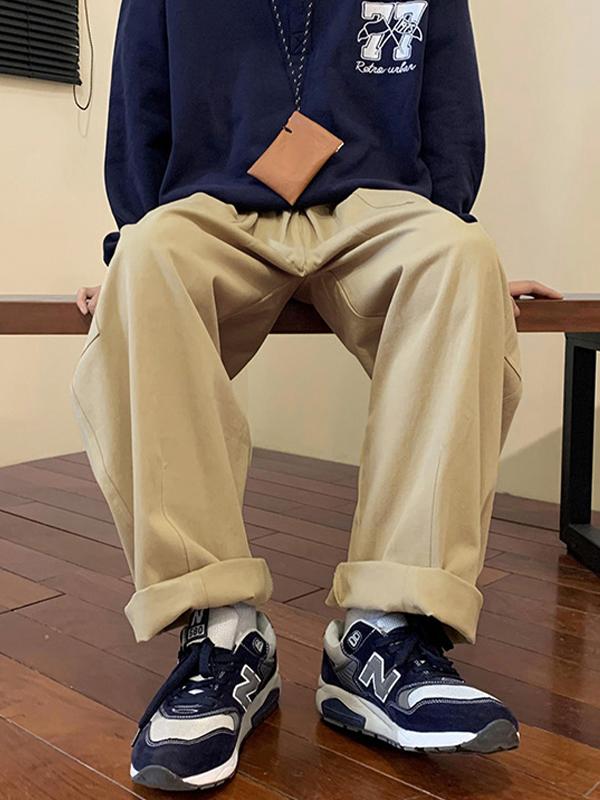 Men's Solid Color Skater Leg Pants Product Image