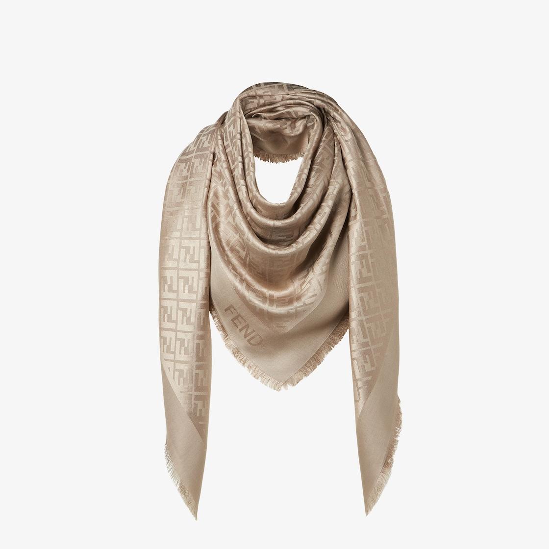 FF ShawlDove gray silk and wool shawl Product Image