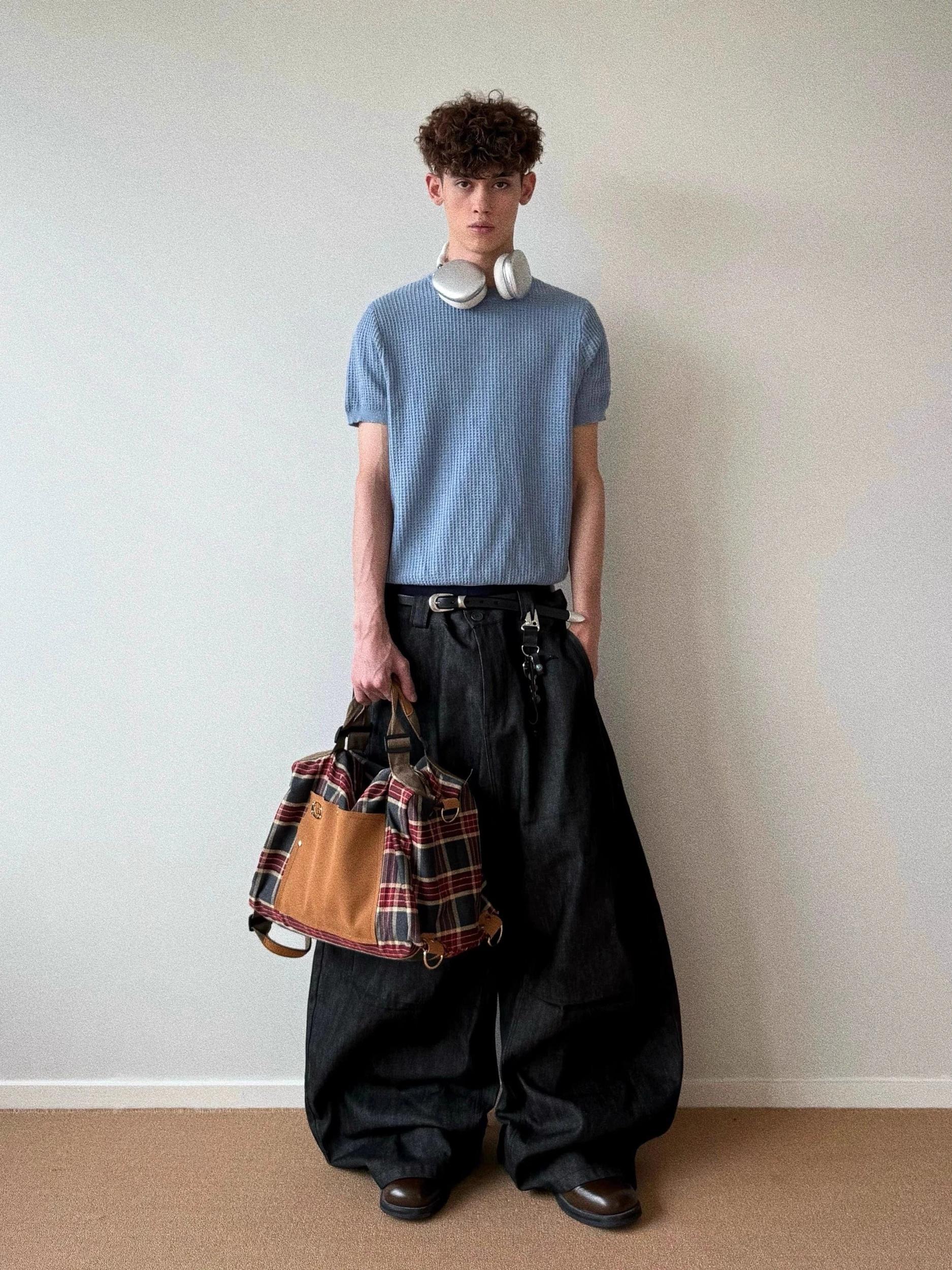 RT No. 19052 WAFFLE KNIT SHORT SLEEVE Product Image