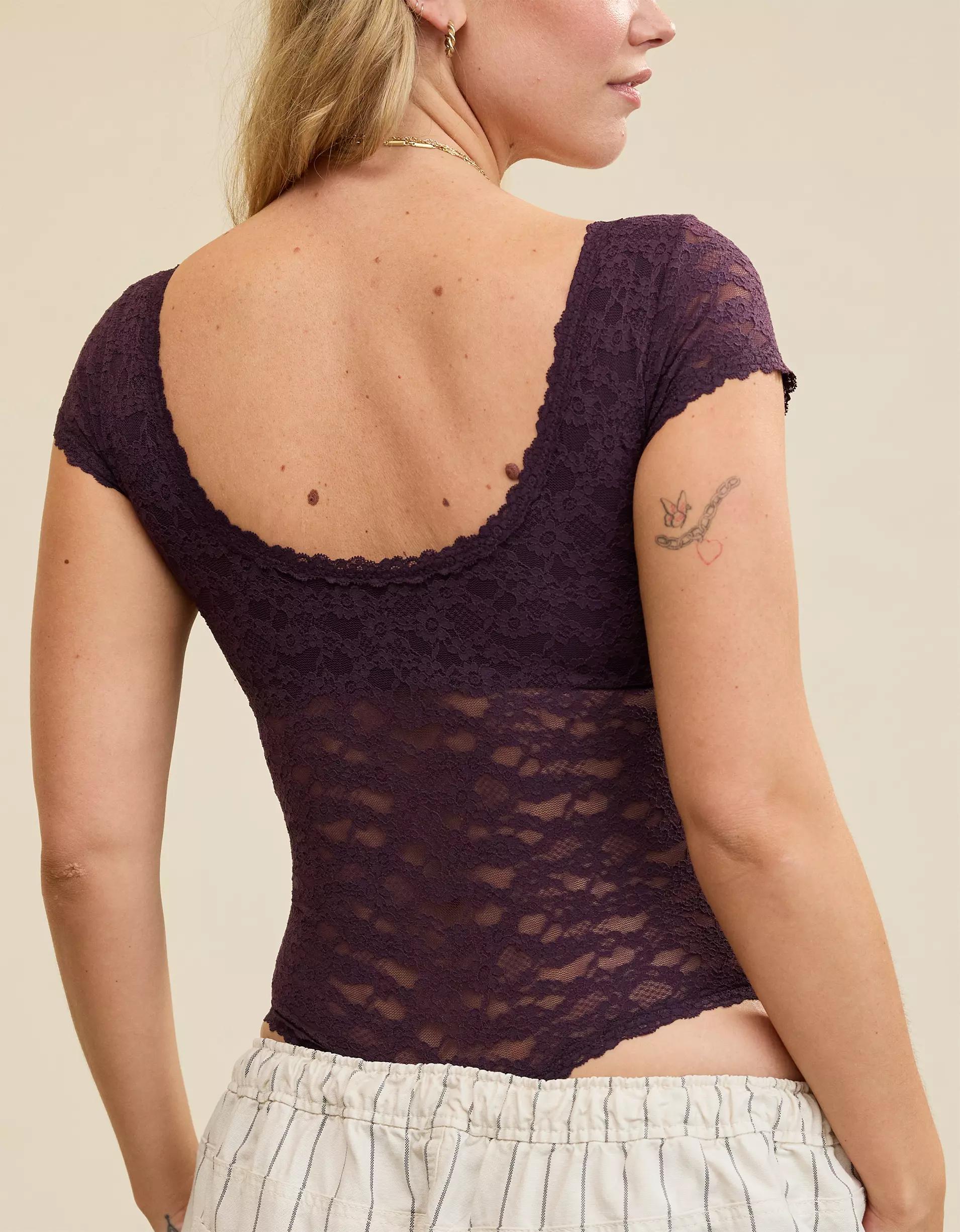 Show Off Vintage Lace Short Sleeve Bodysuit Product Image