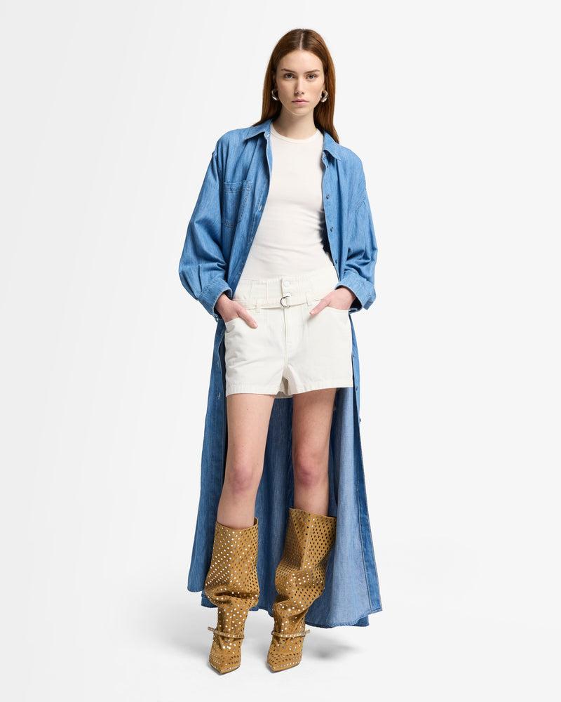 Linen Blend Belted Shorts Product Image