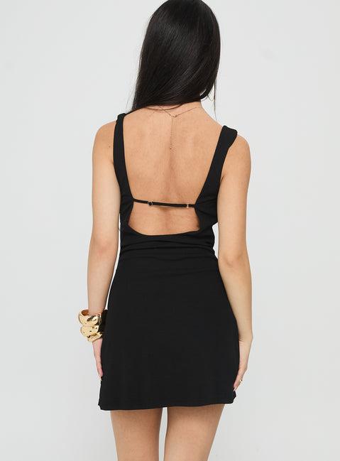 Killer Queen Cowl Mini Dress Black Product Image