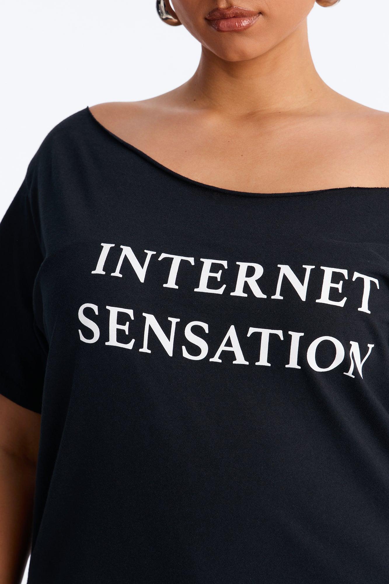 Internet Sensation Off Shoulder Top - Black Female Product Image