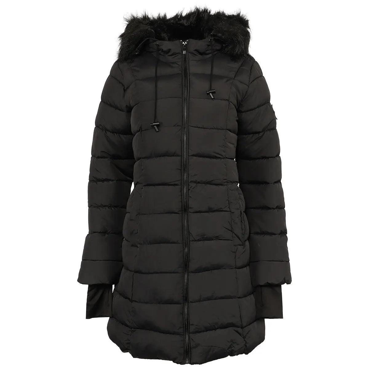 Steve Madden Women's Jacket with Faux Fur Hood Female Product Image