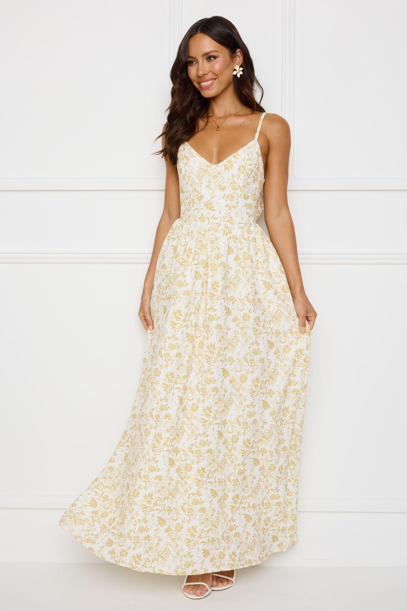 Waking Sun Maxi Dress Yellow Product Image