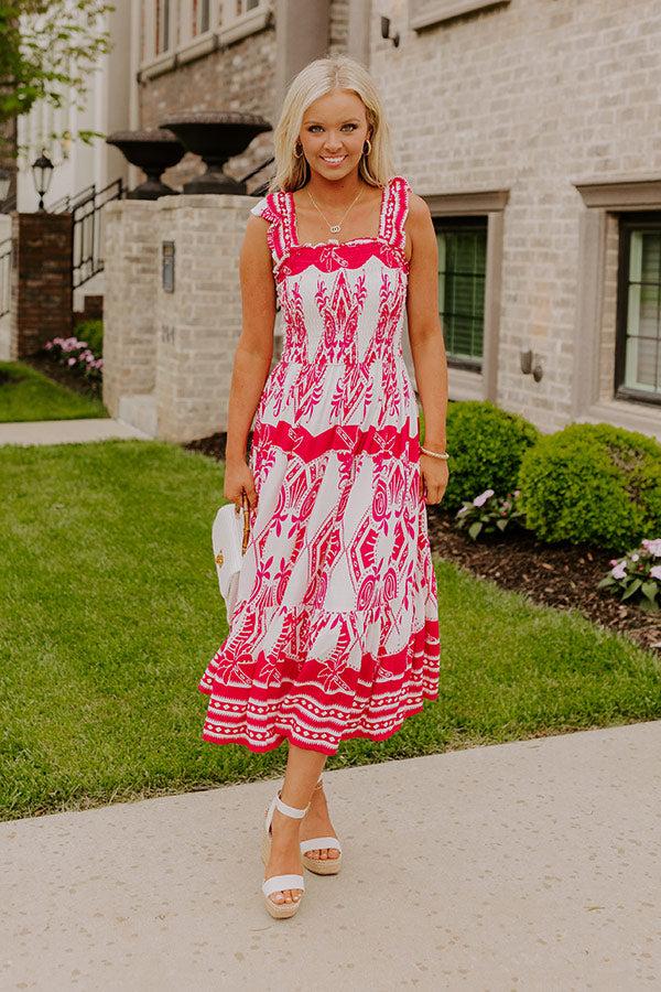 Villa Bound Floral Midi Dress Product Image