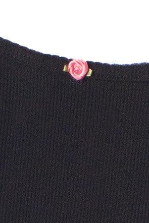 Square Neck Rose Bud Ribbed Mini Dress Product Image