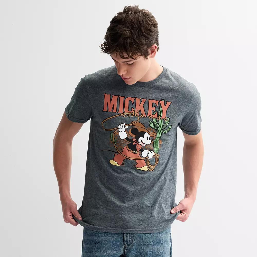 Disney's Mickey Mouse Men's Cowboy Graphic Tee, Size: Small, Gray Product Image