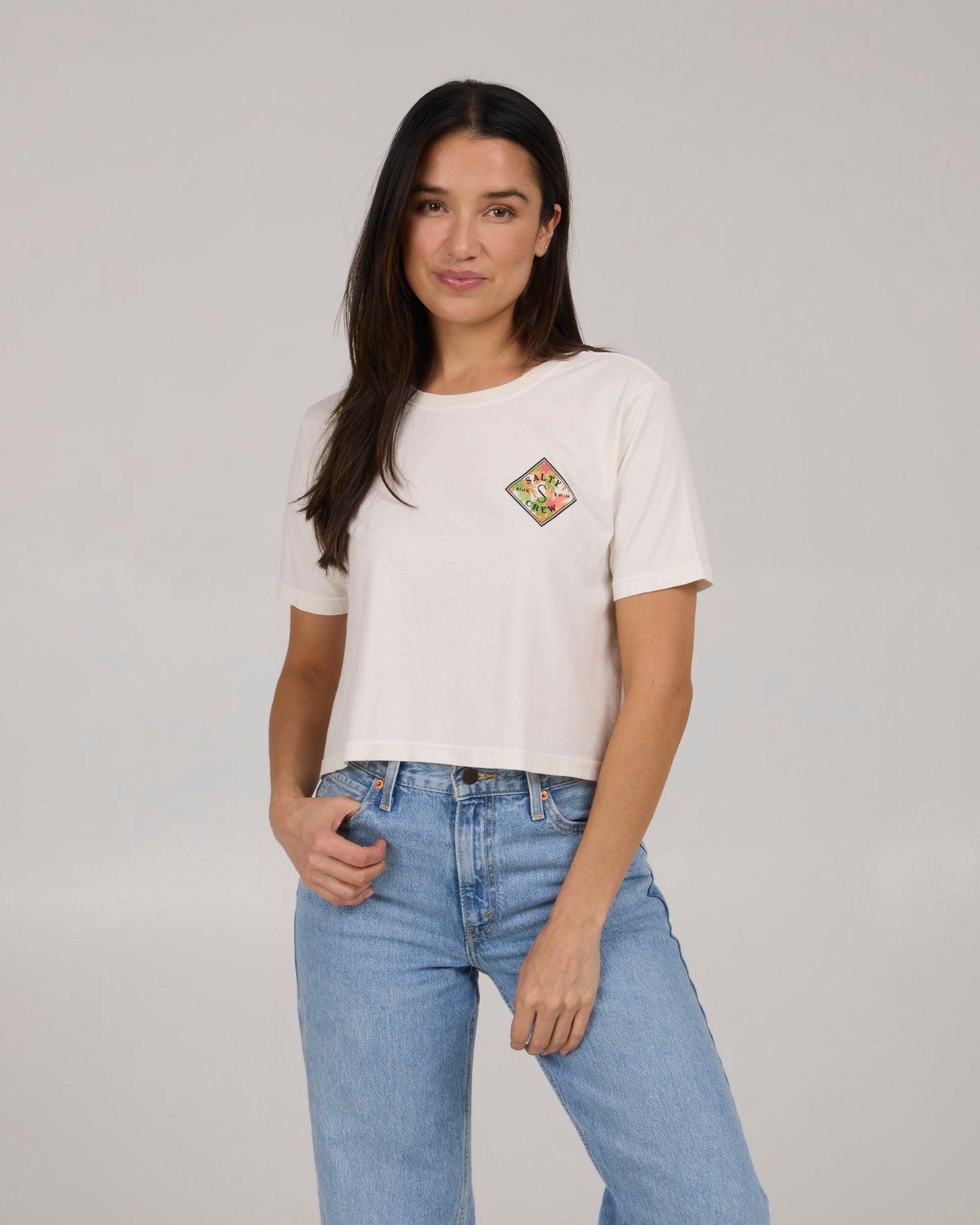 Tippet Fill Crop Tee - Off White Product Image