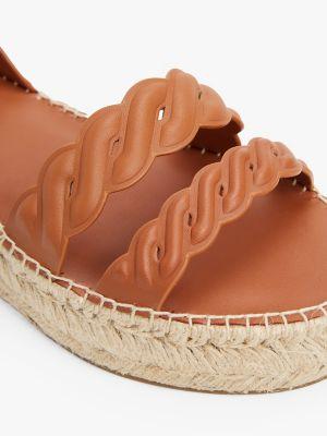 Leather Twist-Strap Platform Espadrille Product Image