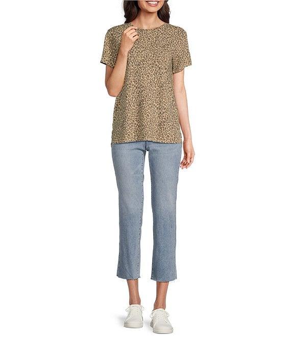 Lucky Brand Sweet Crop Stretch Denim Mid-Rise Straight Leg Jeans Product Image