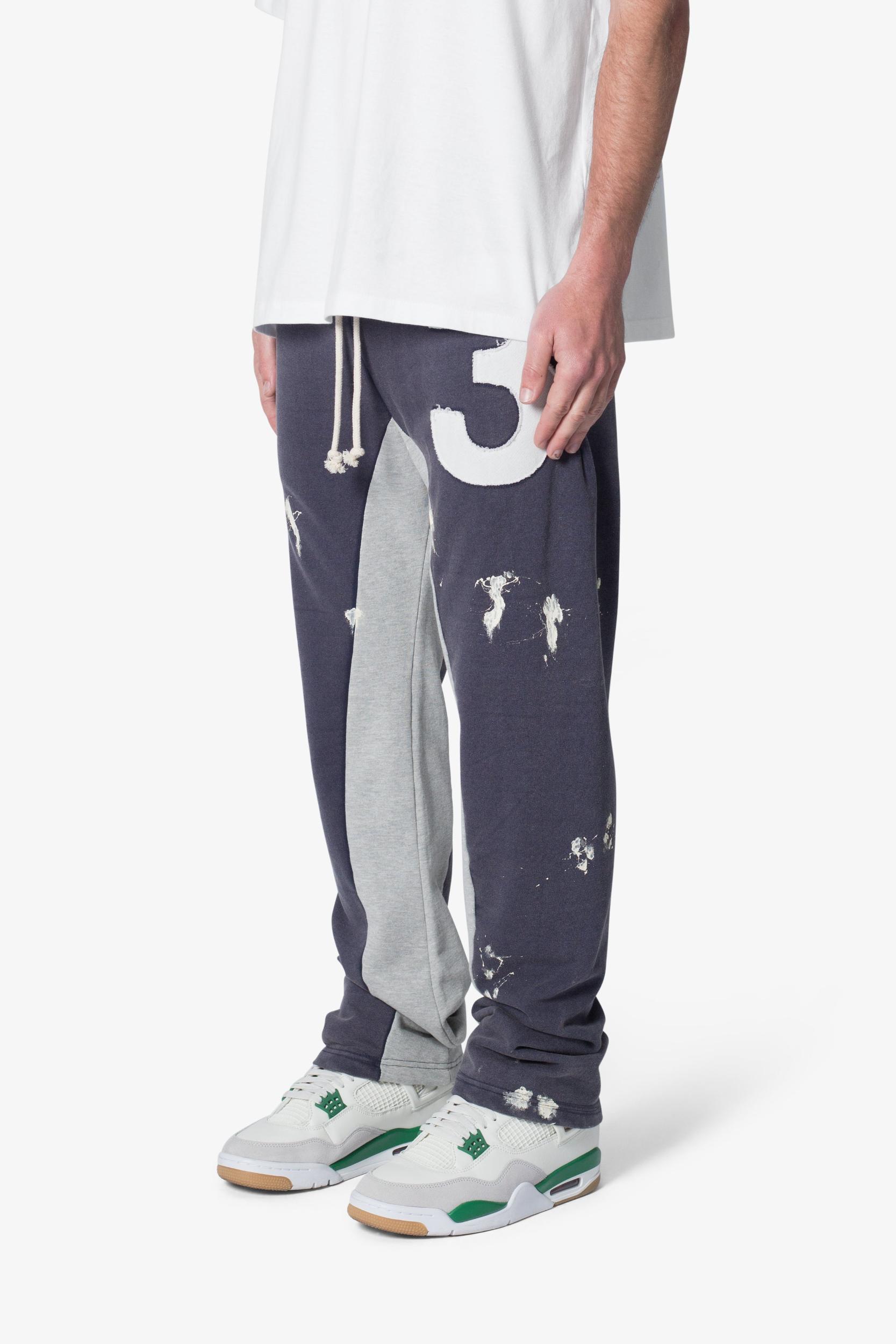 3 Patch Contrast Sweatpants - Blue Product Image