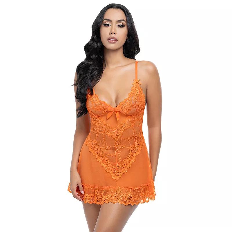 Oh La La Cheri Valentine Soft Cup Lace Babydoll & G-String Lingerie Set 2139, Women's,  Product Image