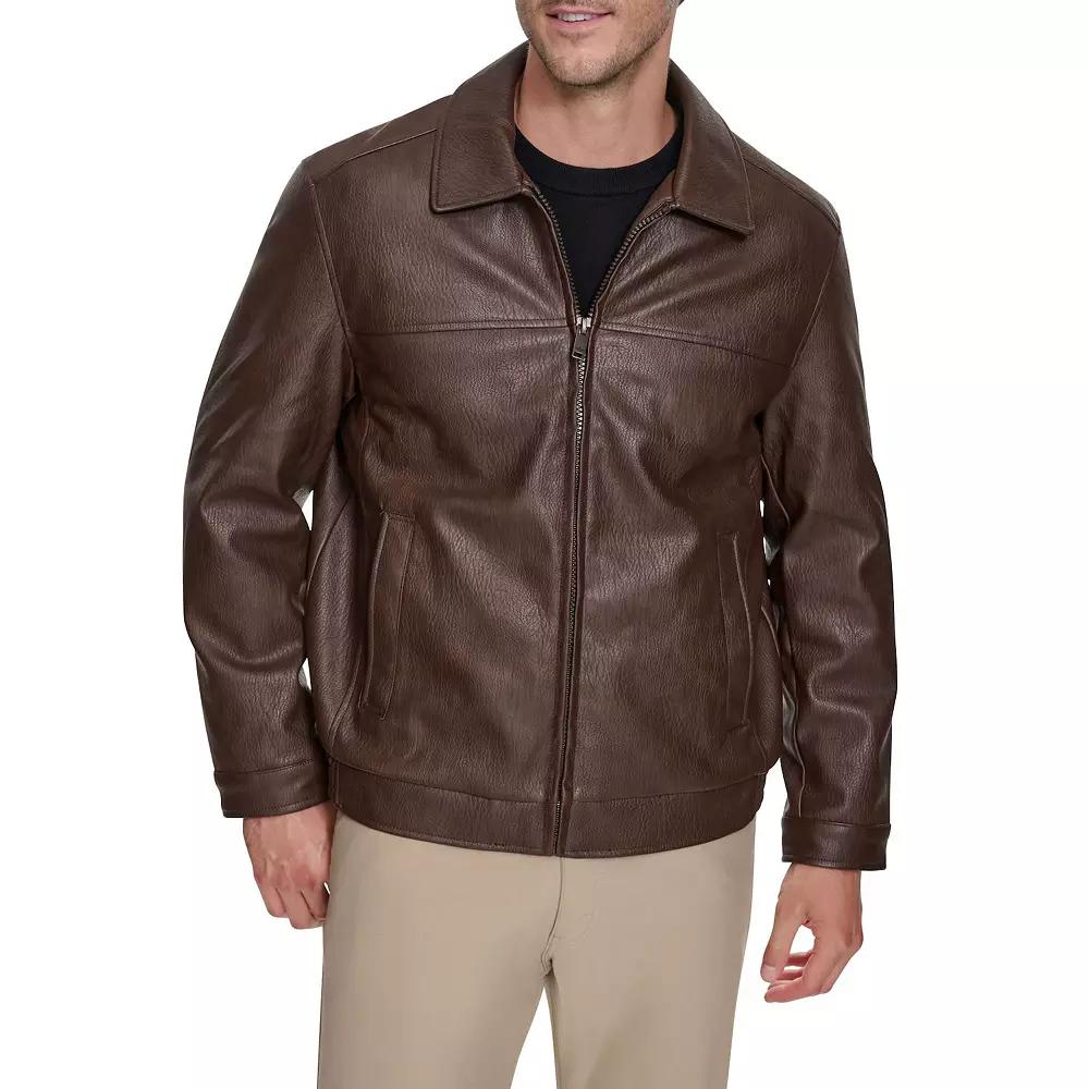 Big & Tall Dockers® Faux Leather James Dean Bomber Jacket, Men's,  Product Image